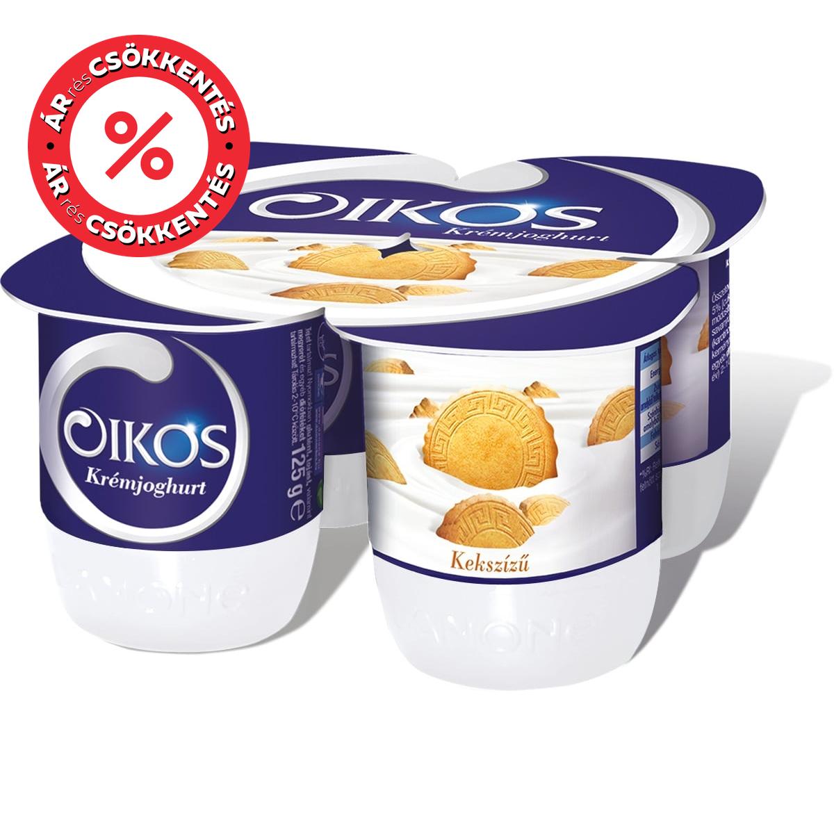 Danone Oikos Görög kekszízű, élőflórás krémjoghurt (4x125g)