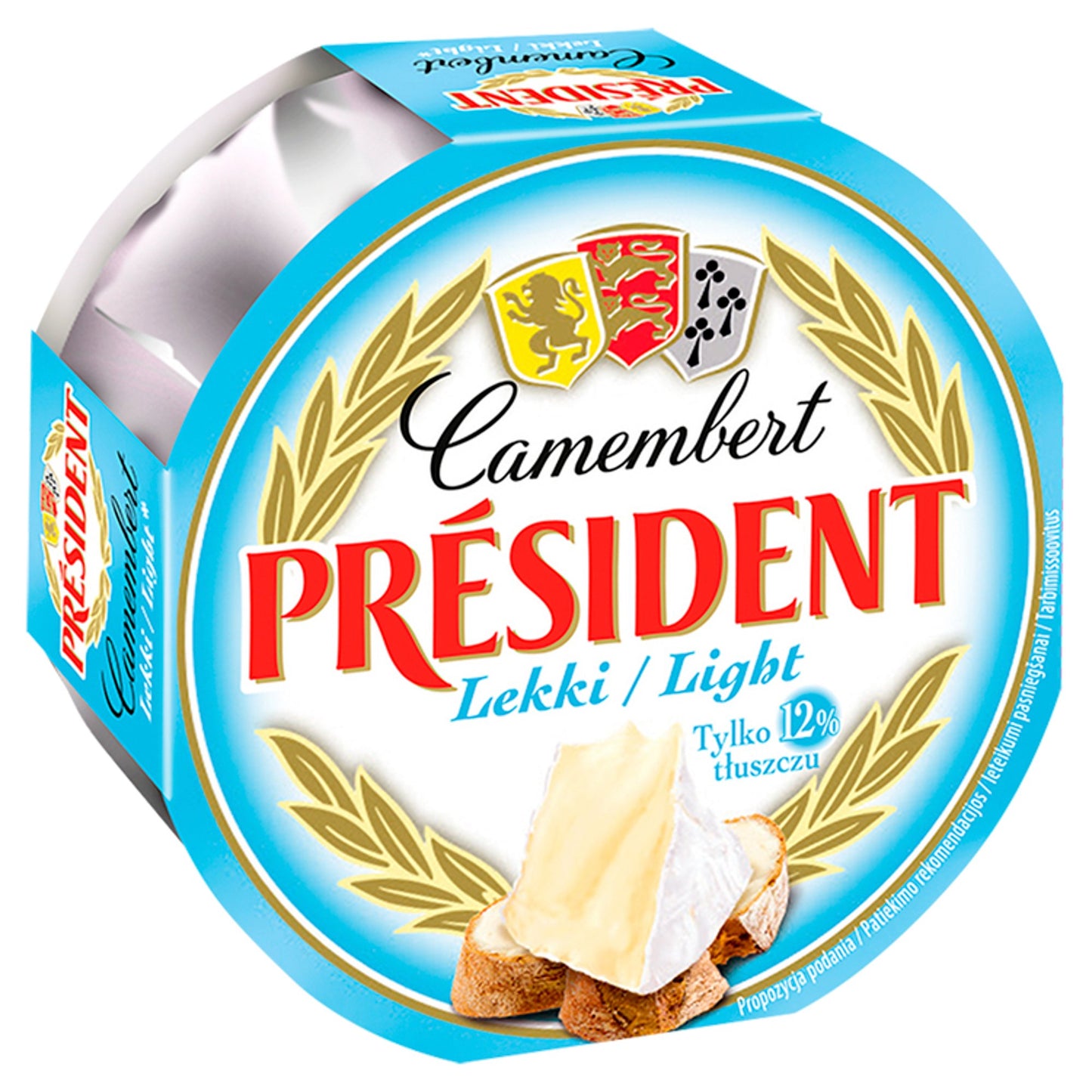 Président Camembert Light félzsíros, lágy sajt