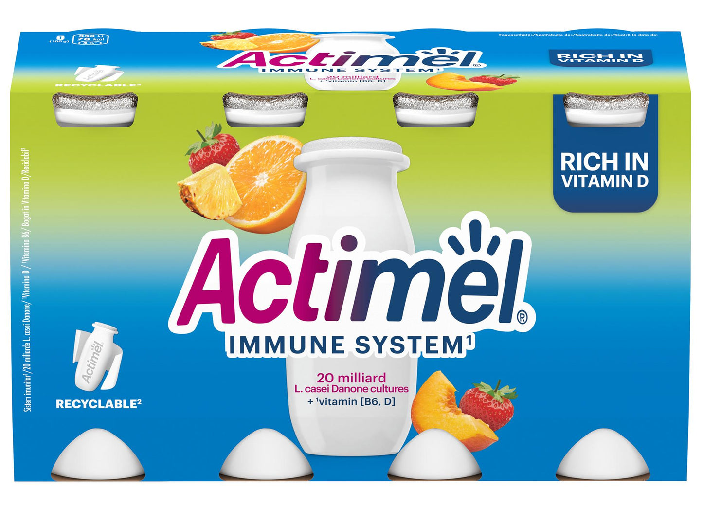 Actimel Multifruit zsírszegény, élőflórás joghurtital (8x100g)