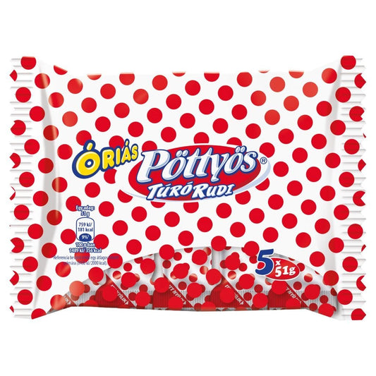 Pöttyös Óriás Túró Rudi natúr túródesszert (5x51g)