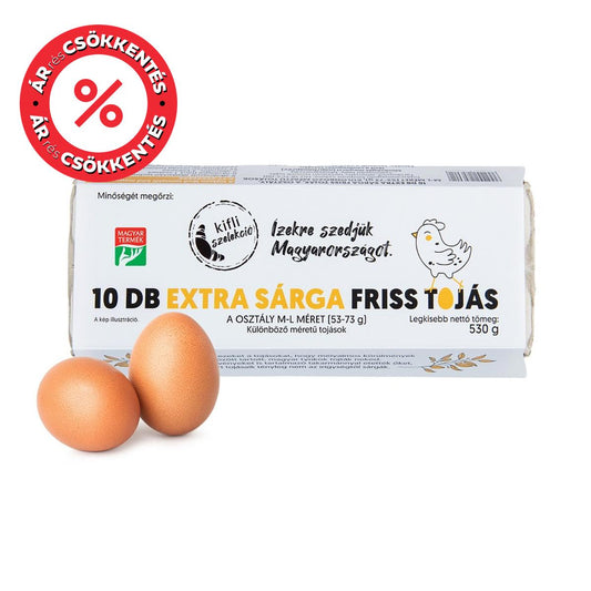 Kifli Szelekció Extra sárga friss tojás "M/L" (10 darab)