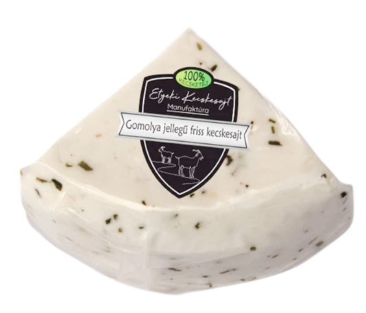 Etyeki Kecske Gomolya jellegű friss sajt fokhagymás-snidlinges izben